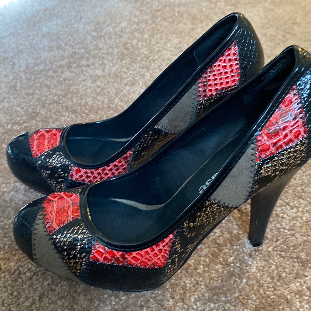 Dollhouse Patchwork Heels